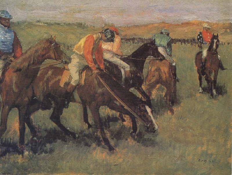 Edgar Degas Before the race Norge oil painting art